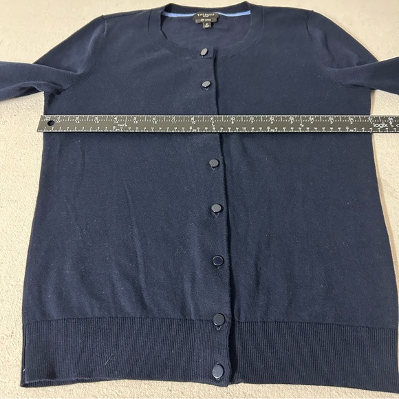 Talbots Cardigan Sweater Womens Petite Small Blue Pima Cotton - Picture 11 of 11